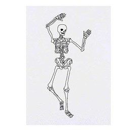 'Skeleton' Temporary Tattoo - Water Resistant, Skin-Safe, Non-Toxic Transfer (TO00017853)