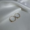 jewellerybox 9ct Yellow Gold Hoop Earrings with 3mm Bead