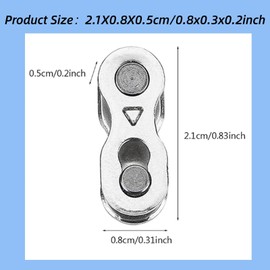 5 Pairs Bicycle Chain Lock, Quick Release Bicycle Chain Lock Missing Link with Magic Joint Connector for 8/9/10 Speed Bicycle (8/7/6 Compartments)
