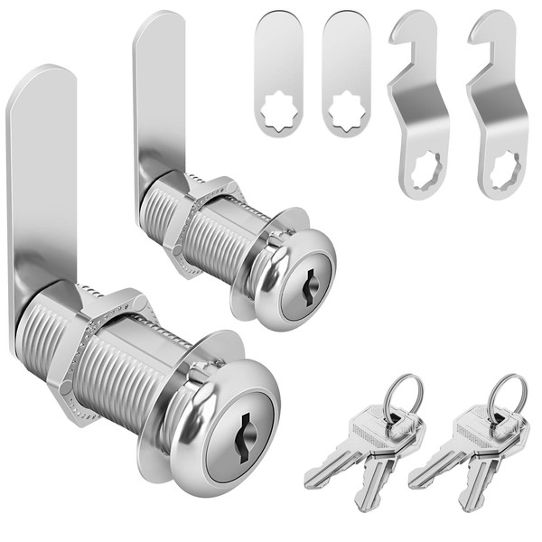 Pertinel 1-1/2" Cam Lock Keyed Different Cabinet Locks with Keys
