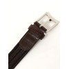 Beams Heart Men's Leather Belt, Mesh Elastic Belt, Braun