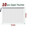 COWORK-UP Pack of 10 A4 Plastic File Pockets with Zip