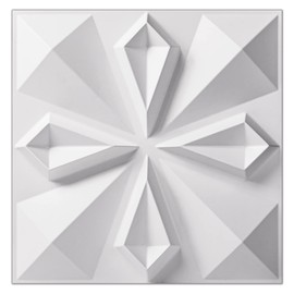 Art3dwallpanels 33 Pack 3D Wall Panel for Interior Wall Décor, PVC Textured 3D Wallpaper, Elegant Wall Tiles for Living Room Lobby Bedroom Hotel Office, White