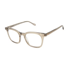 Scojo New York Broome Street Blue Light Reading Glasses, Handmade Scratch Resistant Readers for Women and Men, Sheer Smoke - 1.50x