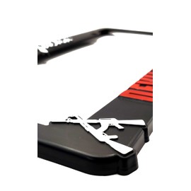 LP Frameworks Devilz Rejectz for The Jacka Bay Area Legend 3D Raised License Plate Frame | 1 Pack Car License Plate Cover | Universal US Car Black License Plate Holder (Car, Truck and SUV)