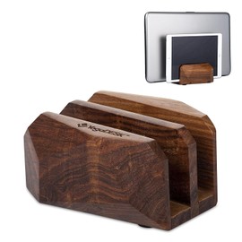 DnU Avenue Wooden Ergonomic Laptop Stand – Laptop Holder for MacBook and Other Laptops | Wooden Office Desk (Indian Rosewood)