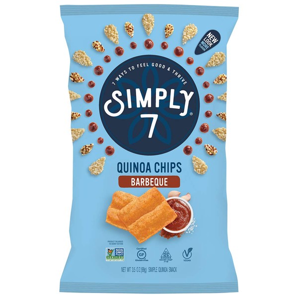Simply7 Gluten Free Quinoa Chips, Barbeque, 3.5 Ounce (Pack of 12)