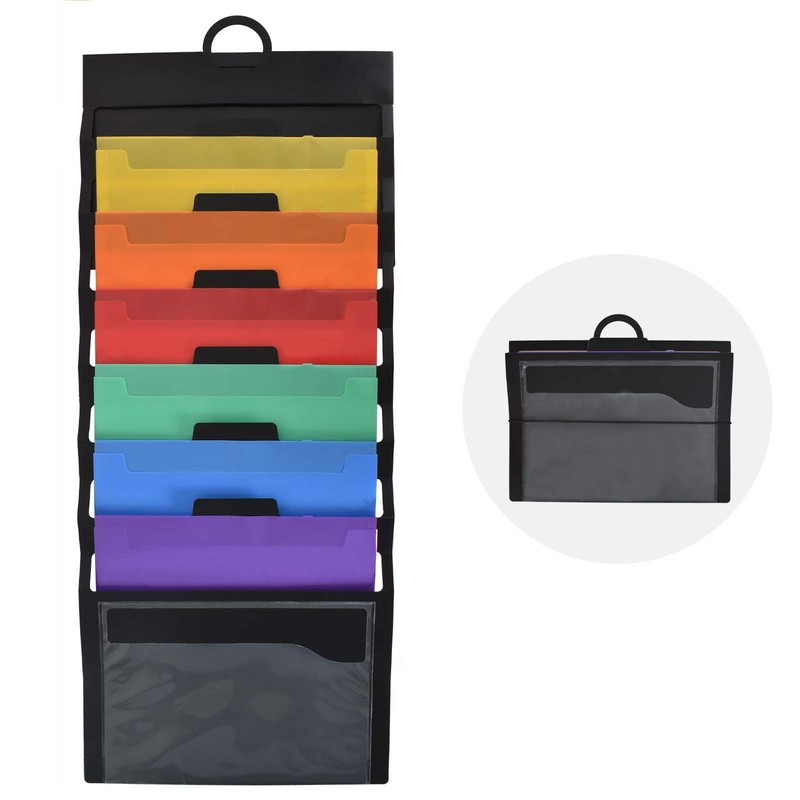 Colexy Hanging Wall File Folder Organiser, A4 Cascading Magazine Chart