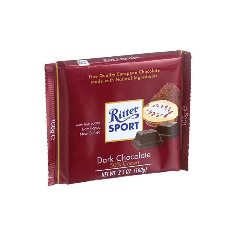 Ritter Sport Dark Chocolate Bar (Pack of 12)