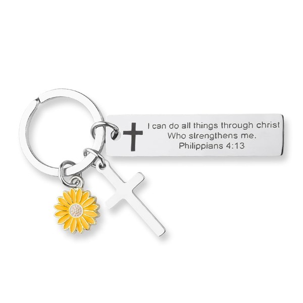 Cross Christian Keychain Gifts for Daughter Son Friend Religious Christian