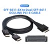 NFHK OCuLink PCIe PCI-Express SFF-8611 8X 8-Lane to Dual SFF-8611