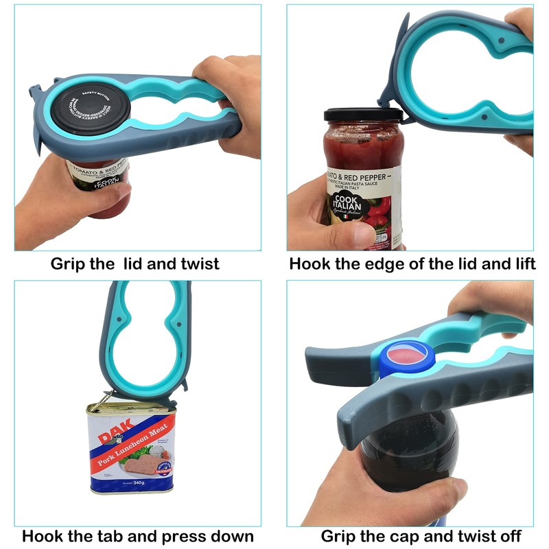 Otstar Jar Opener Bottle Opener and Can Opener for Weak