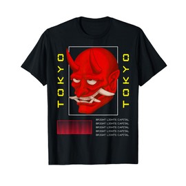 Oni Mask Japanese Demon Face Devil Ronin T-Shirt