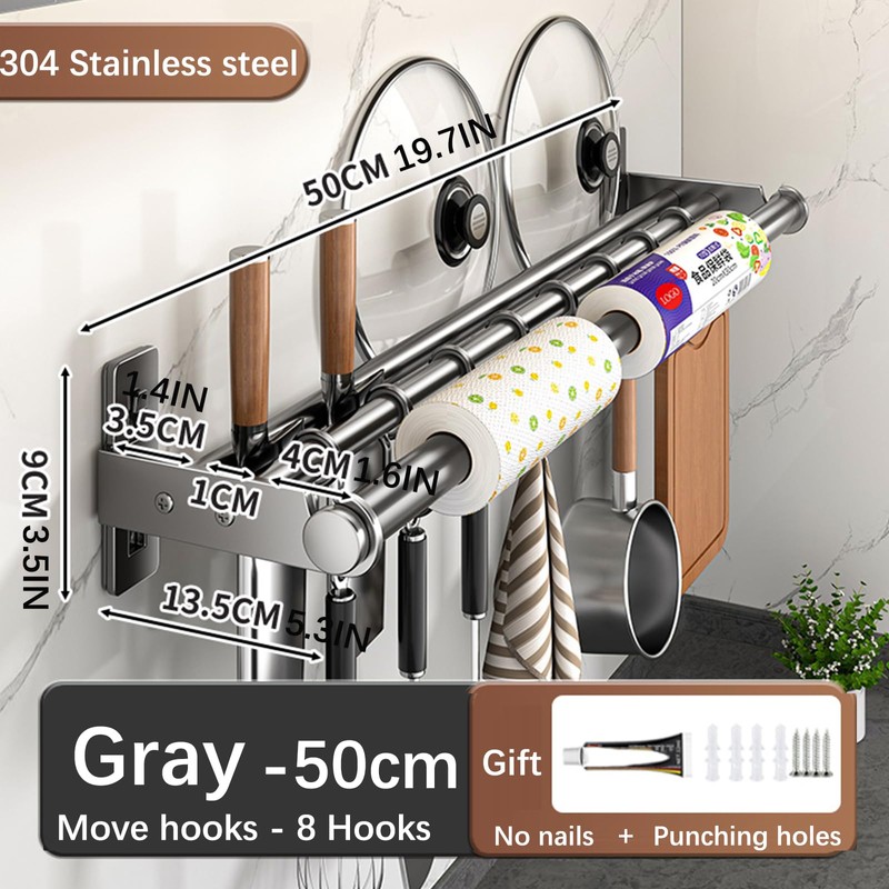 Hanging Wall Mount knife Wall Mount, Kitchen Organizer Storage Shelf