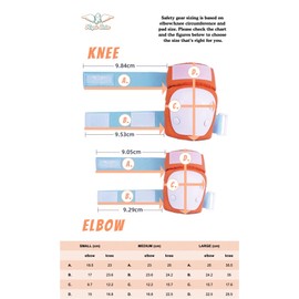 Angels Skates Knee Pads Elbow Pads Wrist Guards - 6-Piece Safety Gear Pack - Protective Gears for Roller Skates - Kids Youth Adult Women - Purple (Small)