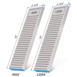 DMD 10-Inch Double-Sided Diamond Sharpening Stone | 400/1200 Grit Hone for Effortless Kitchen & Workshop Sharpening