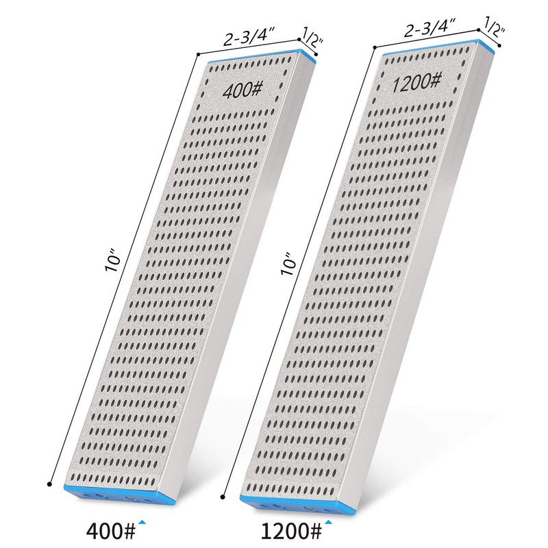 DMD 10-Inch Double-Sided Diamond Sharpening Stone | 400/1200 Grit Hone