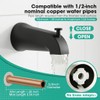 Shower Faucet Set Matte Black, Shower Valve Kit with Bathtub