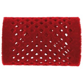 Metal Flocked Rollers 40 mm Red