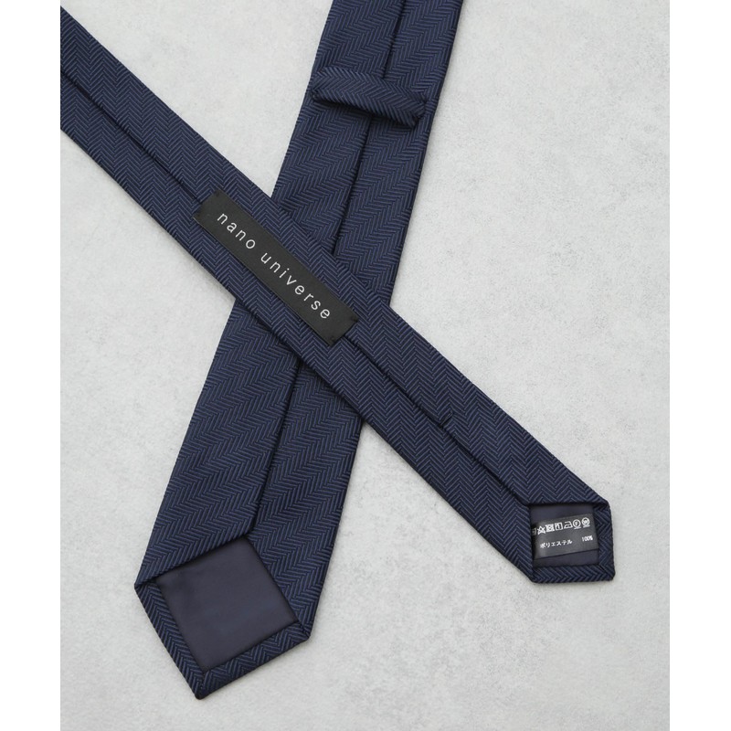 Nano Universe 668-5142203 Men's Washable Herringbone Solid Necktie, 103 Bordeaux