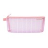 Midori 41849006 Mesh Pencil Case, Gusset, Striped Pattern, Purple