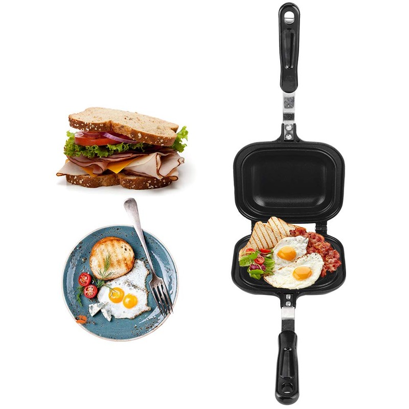 Zerone Frying Pan, Non Stick Double Sided Baking Pan Multifunction