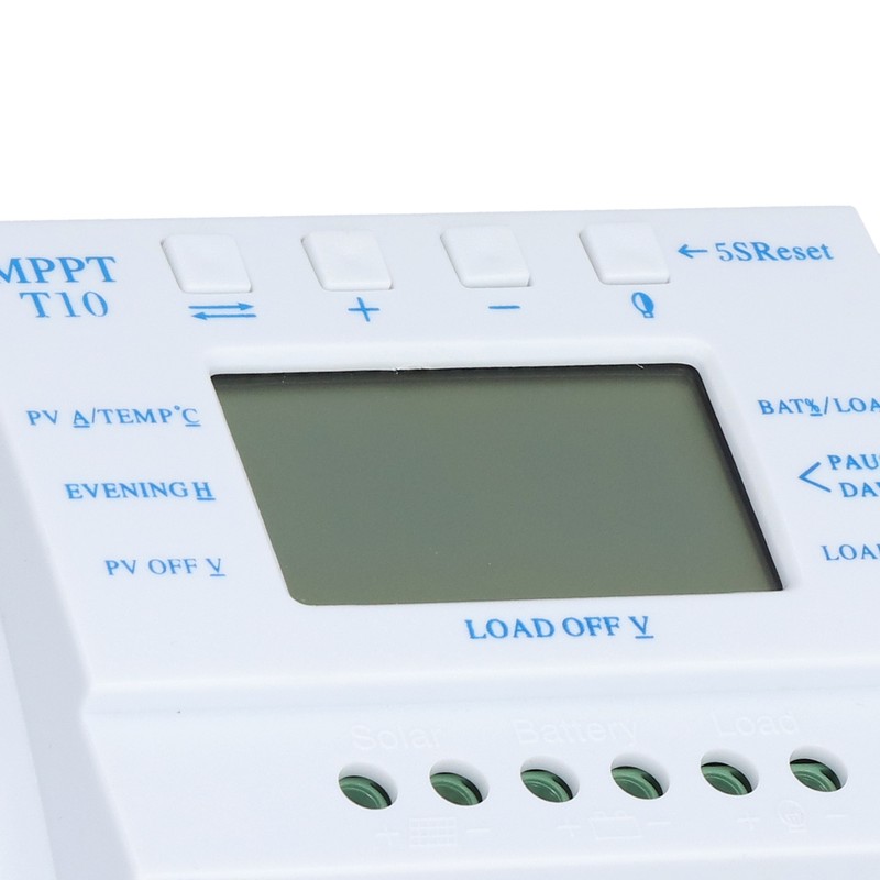 10A 12/24V MPPT PWM Solar Charge Controller with LCD Display
