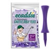 ECADDIE Purple 59mm Plastic Castle Graduated Golf Tees (25 Pack)