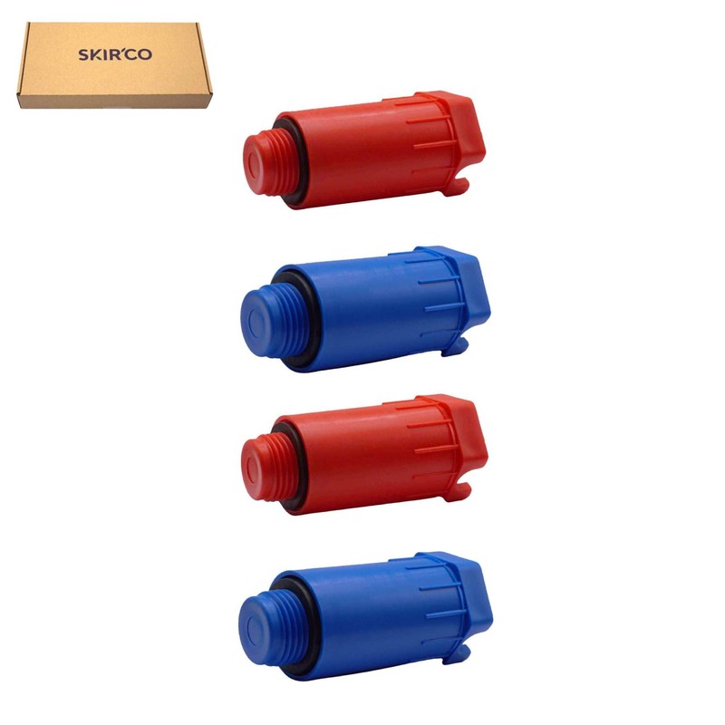 SKIR'CO (Pack of 4) Construction Plugs 1/2 Inch, Red and