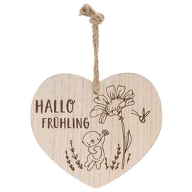 Spruchreif Decorative heart with engraving, heart with saying, shabby chic decoration, country house style, door decoration, spring decoration, spring decoration