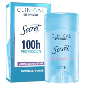 SECRET, Desodorante Mujer, Clinical Strength, Desodorante Clinical, Gel Invisible, PH Balanced, 45 GR                                                 