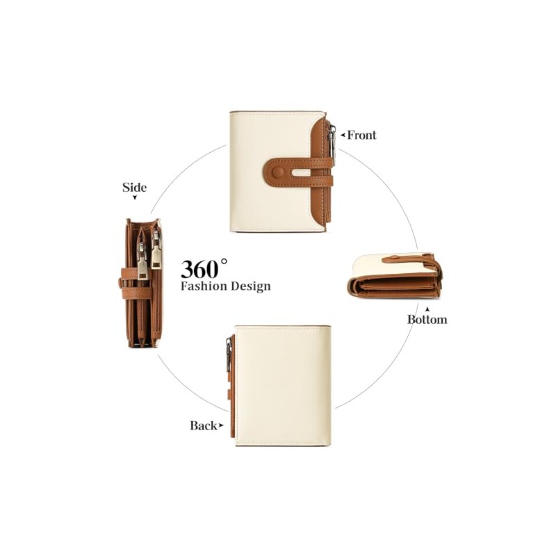 GAEKEAO Women's Small Purse with Coin Compartment and RFID Protection,