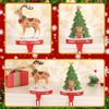 Kersiki 2 pcs Deer and Tree Christmas Stocking Holders for