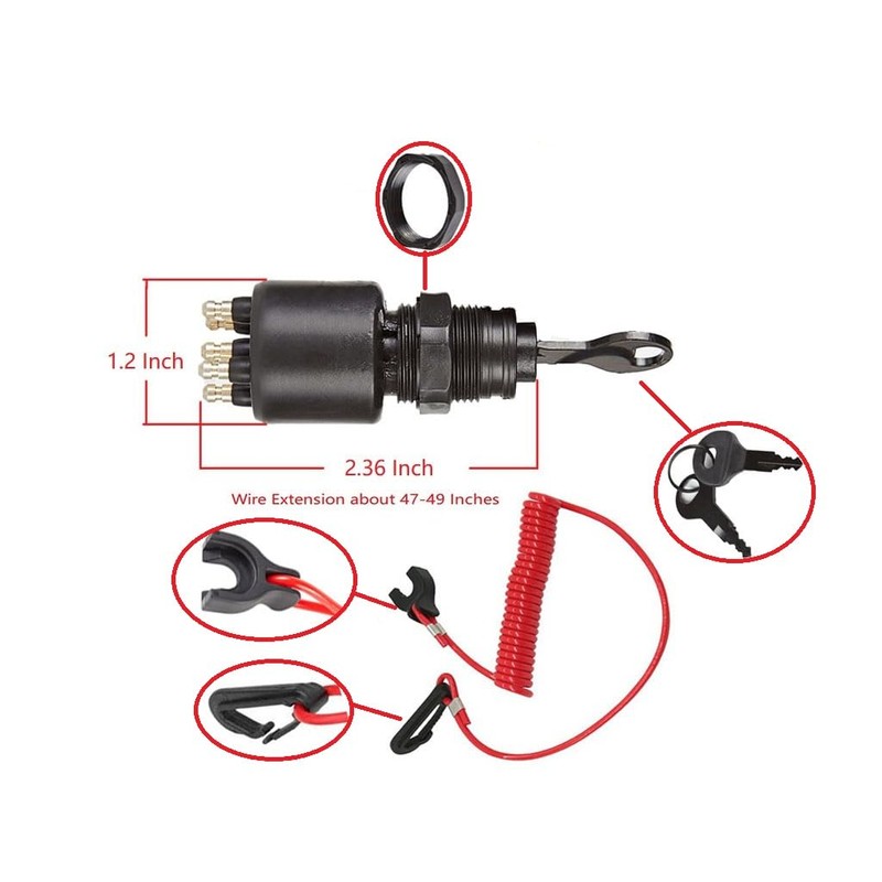 5005801 765562 175974 Ignition Key Switch Replace for Evinrude Johnson