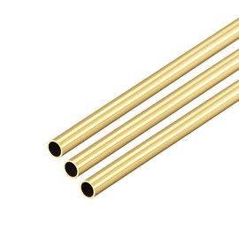 TA-VIGOR 3Pcs Brass Round Tube, 5.5mm OD 0.5mm Wall Thickness 300mm Length High Strength Seamless Straight Pipe Tubing for DIY Crafts Gardening Hobby Model