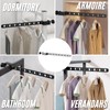 Boxonly Foldable Indoor/Outdoor Swivel Folding 15-Hole Clothes Drying Rack -