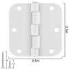 12 Pack Interior 3.5" Door Hinges for Doors 3 1/2