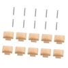 Operitacx 10pcs Square Wooden Pull Handles Simple Design Cabinet Knobs