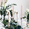 DRomance Pink Flameless Flickering Taper Candles Battery Operated with 10-Key