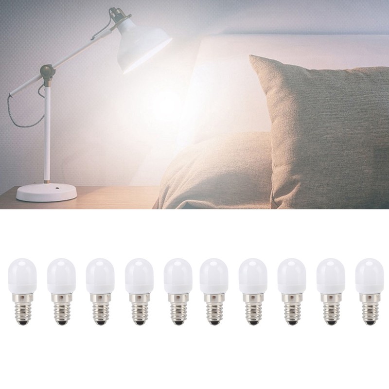 10Pcs E14 Light Bulb Stainless Steel 1.5W 220V LED Bulb