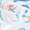 STYHO Ocean Theme Cot Bedding Sets Reversible Whales Toddler Duvet