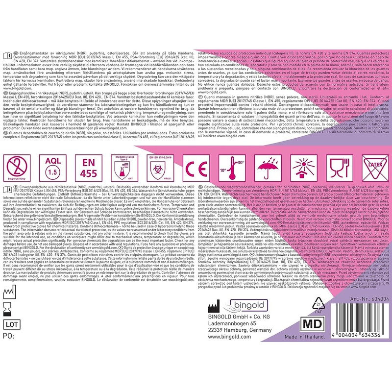 Disposable Nitrile Gloves 35PLUS, Blue or White, Pack of 100,