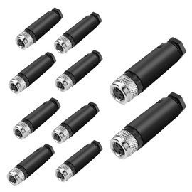 10Pcs M8 3-Pin Aviation Connector Male, Industrial A Coding Field Assembly Plug 8mm IP67 Waterproof for Circular Socket Panel Sensor