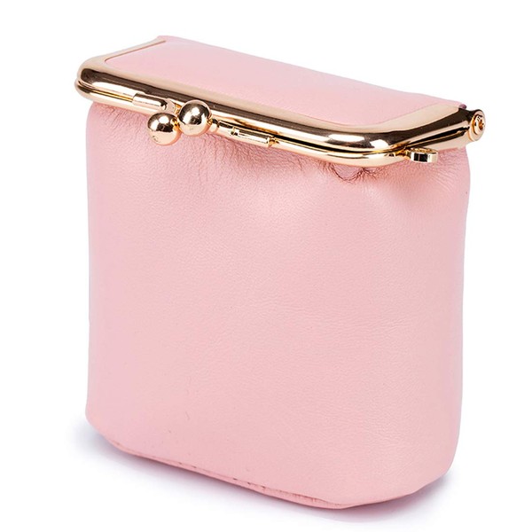 Aileder Leather Lipstick Case, Mini Travel Cosmetic Storage Set Retro Small Purse Organizer Bag for Lip Balm/Coins/Keys/Small Makeup, rose
