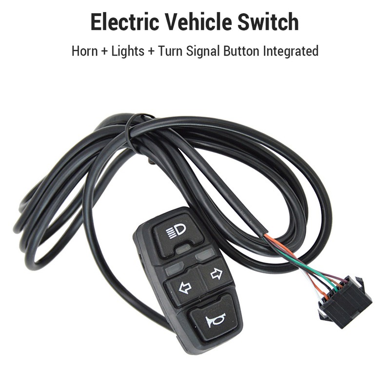 Bicycle Headlight and Tail Light Set 24-48V Ebike Turn Signals