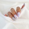 Powder Chain Ball Stone Handmade Nail Tip - Oval /
