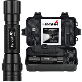 FandyFire Tactical Flashlight with Holster, 1000 High Lumen Single Mode LED Flashlight Duty Belt Flashlight with Holder, Zoomable Law Enforcement Flashlights
