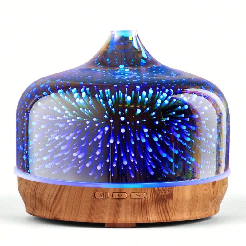 Porseme 500ml 3D Glass Oil Diffuser - Auto Shut -