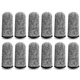 RIVIEVAL Pack of 12 Finger Cots, Reusable Thumb Protection, Non-Slip Finger Protectors, Breathable Finger Cots, Cut-resistant Protection for Work, Kitchen, Garden, Sculpture (Grey)