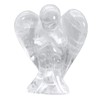 Ladeukoi Natural Gemstone Healing Crystal Prayer Guardian Angel Statue, Carving